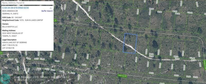 Listing Details for 8005 Armisha Drive, Sebring, FL 33872