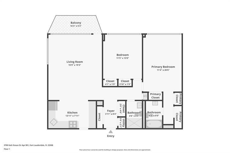 Image 20 of 21 For 3700 Galt Ocean Dr.  901