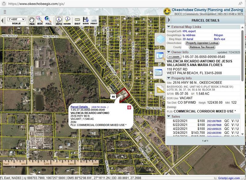 Details for 2516 Us Highway 98, Okeechobee, FL 34972