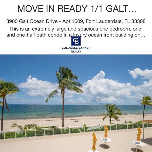 Details for 3900 Galt Ocean Dr 1609, Fort Lauderdale, FL 33308