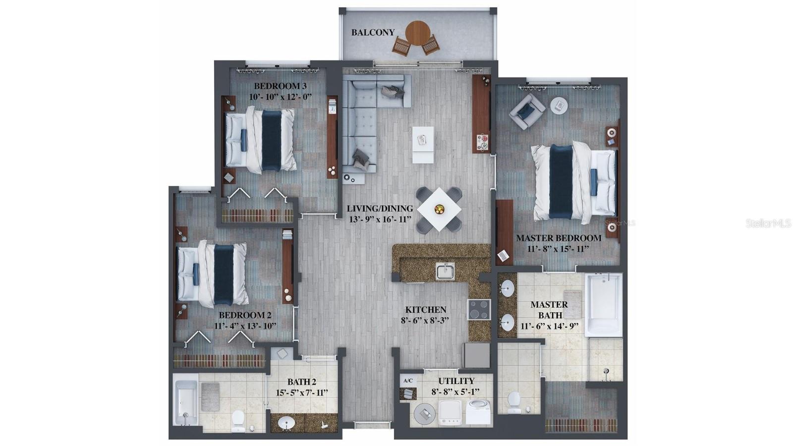 Image 12 of 18 For 14501 Grove Resort Avenue 3202