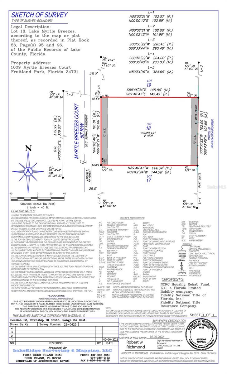 Details for 1009 Myrtle Breezes Court, FRUITLAND PARK, FL 34731
