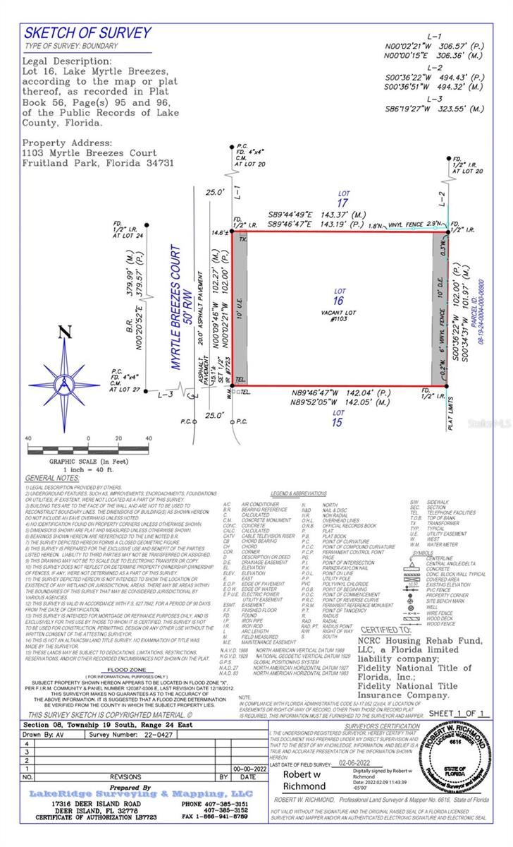 Details for 1103 Myrtle Breezes Court, FRUITLAND PARK, FL 34731