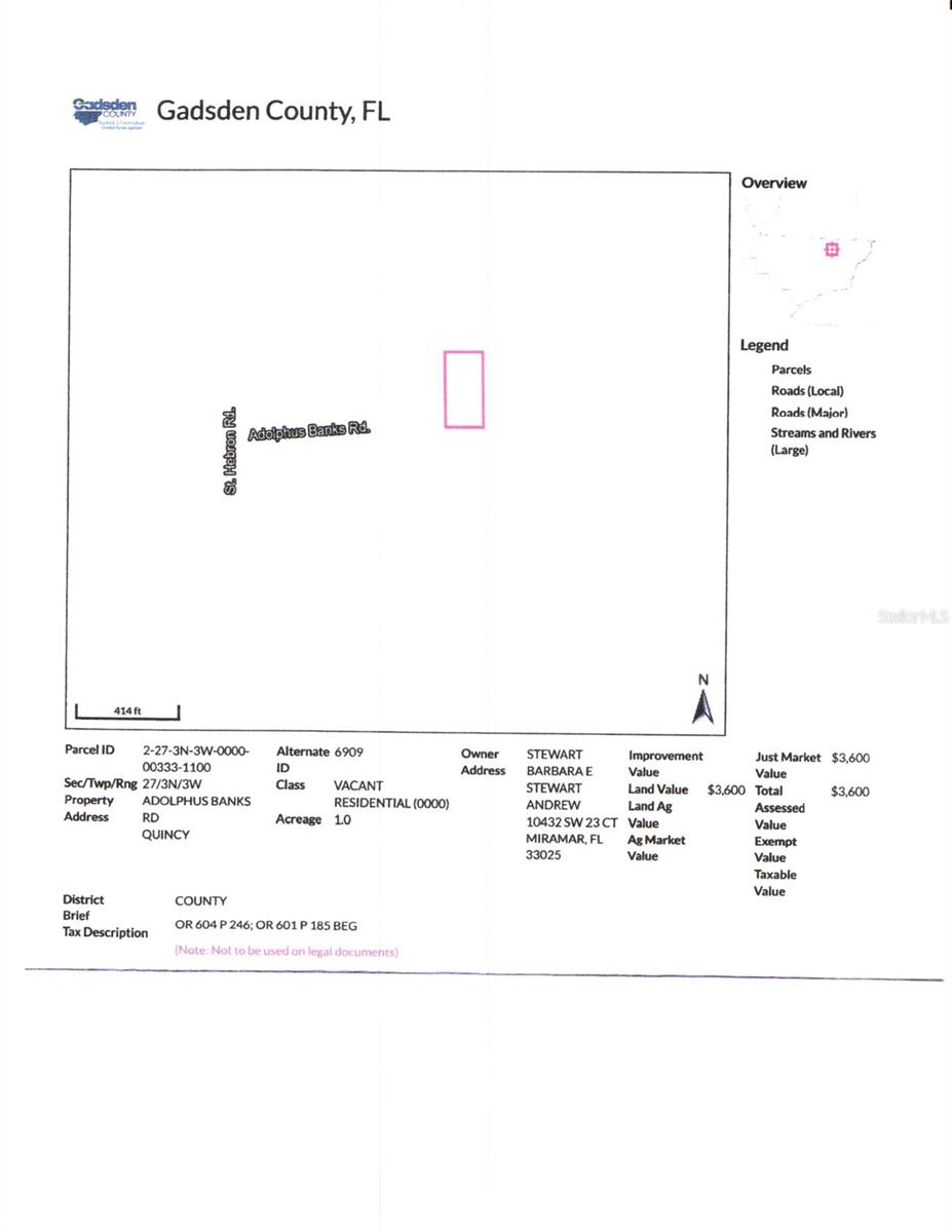 Listing Details for 0 Adolphus Banks Road, QUINCY, FL 32352