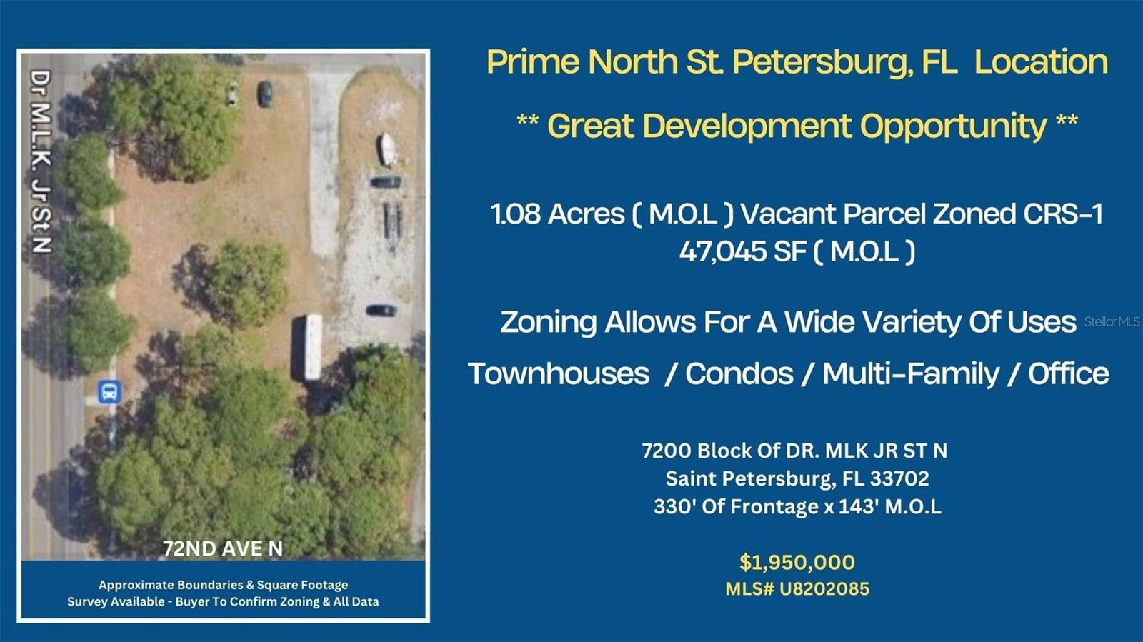 Details for 7200 Block Of Dr Martin Luther King Jr Street N, ST PETERSBURG, FL 33702