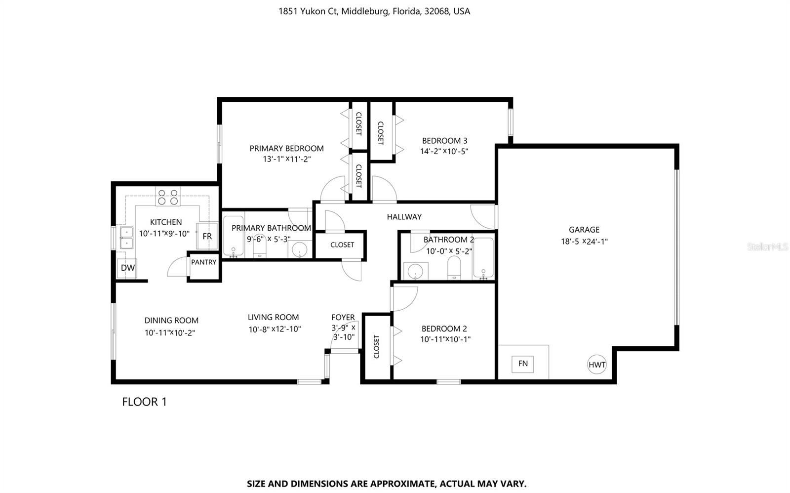 Details for 1851 Yukon Court, MIDDLEBURG, FL 32068