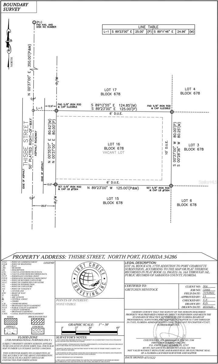 Details for Lot 16 Thisbe Street, NORTH PORT, FL 34286