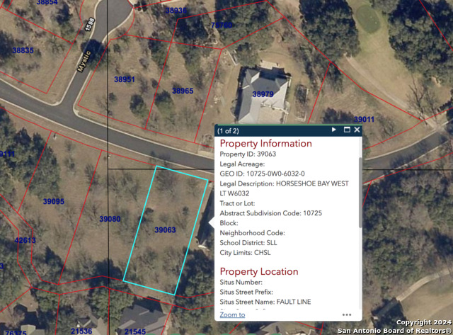 Details for W6032 Fault Line, Horseshoe Bay, TX 78657